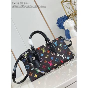 LV限量版M13260 OnTheGo East West Chain 三彩托特包