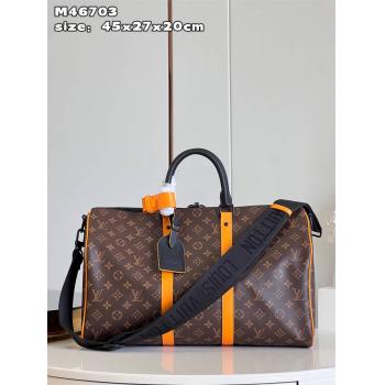 LV男包M46702/M46703 KEEPALL BANDOULIÈRE 45/55 旅行袋