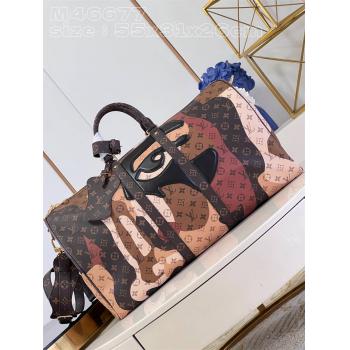 上海lv专卖店M46677 KEEPALL BANDOULIÈRE 55 旅行袋
