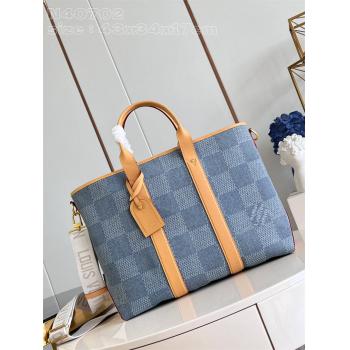 LV男包N40702 WEEKEND TOTE 手袋牛仔布托特包
