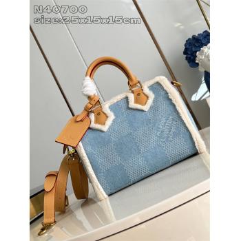 lv英国官网N40700 SPEEDY BANDOULIÈRE 25 牛仔布枕头包