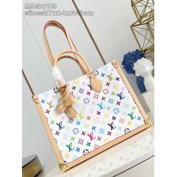 M13079 LV x TM OnTheGo MM 村上隆联名三彩托特包
