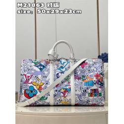 lv中国官网正品M21863 Keepall Bandoulière 50 旅行袋