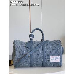 LV男包M22532牛仔布KEEPALL BANDOULIÈRE 50 旅行袋