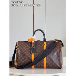 LV男包M46702/M46703 KEEPALL BANDOULIÈRE 45/55 旅行袋