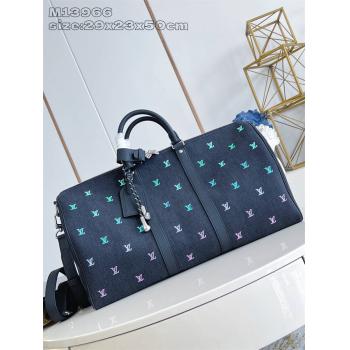 LV男包M13966渐变色KEEPALL BANDOULIÈRE 50 旅行袋