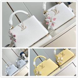 LV M21416/M11351/M21303 CAPUCINES EAST-WEST 花朵挂饰款手袋48865