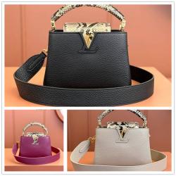 LV N85516/N85517/N82067蛇皮CAPUCINES 迷你手袋（特级MB芯片版）