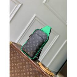 LV男包价格M25891 AVENUE 单肩包胸包