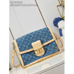 LV女包价格M13319 DAUPHINE SOFT 大号手袋（牛仔布）