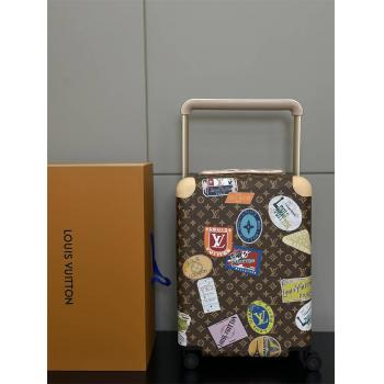 LV原单官网M14728 HORIZON 四轮拉杆箱55厘米（20寸丝印款）