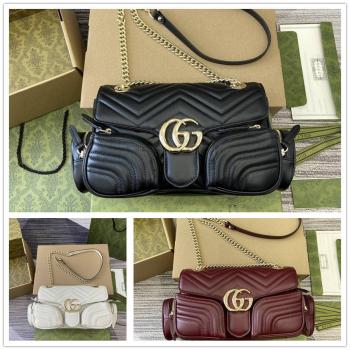 澳洲gucci官网古驰 795228 GG Marmont系列小号多口袋包链条包