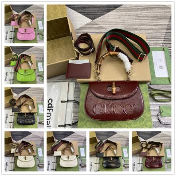 gucci官网包包古驰 675797 Bamboo 1947系列竹节小号手袋