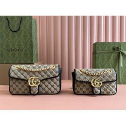 古驰女包GUCCI 446744/443497 GG Marmont 迷你/小号帆布链条包
