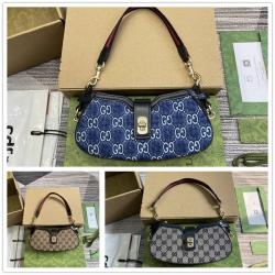 古驰官网中文官方网GUCCI 786015 Moon Side系列迷你肩背包（牛仔布/帆布）