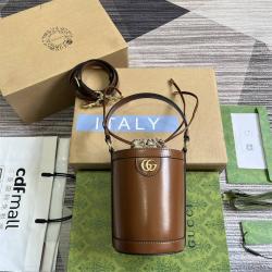 古驰官网中文版包包GUCCI 760201 Ophidia系列迷你水桶包