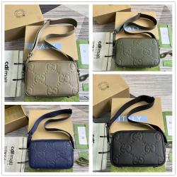 gucci法国官网古驰男包 766946 GG中号邮差包相机包