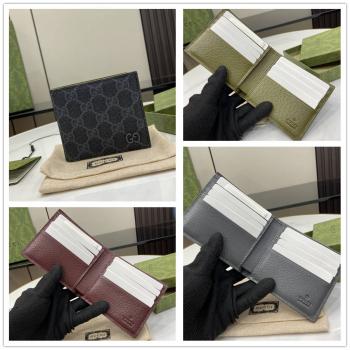 gucci香港古驰 768243 深绿色内饰GG双折钱包