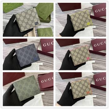gucci香港官网网址古驰 768243 GG双折钱包（拼色内里）