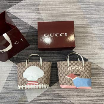 古驰官方网站GUCCI 410812 腊肠狗印花儿童购物袋
