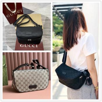 gucci官网中文版古驰 449182 GG帆布胸包腰包斜跨包