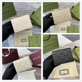 gucci意大利官网古驰 815901 GG Emblem系列卡包钱包