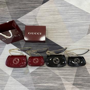 gucci官方网站古驰 815711/815715 Blondie系列迷你/小号肩背包（漆皮）