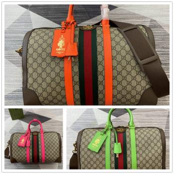 gucci包多少钱古驰 724642 Savoy系列中号旅行包拼色旅行袋