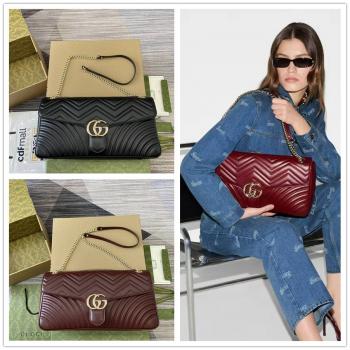 古驰旗舰店GUCCI 788371 GG Marmont系列绗缝链条手袋