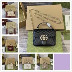 古驰中国官网GUCCI 811238 GG Marmont系列迷你手提包