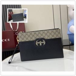 古奇古驰GUCCI 723320 饰镂空互扣式双G收纳袋手拿包