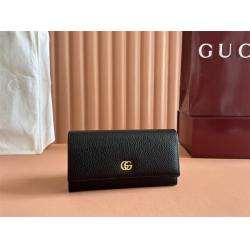 gucci官网中文版古驰 456116 GG Marmont系列长款钱包（经典款）