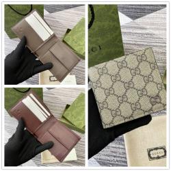 gucci官方网站古驰 768244 棕色内饰GG零钱包双折钱包