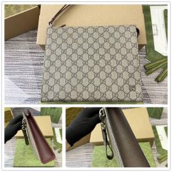 gucci澳洲官网古驰 768255 棕色滚边小号手拿包