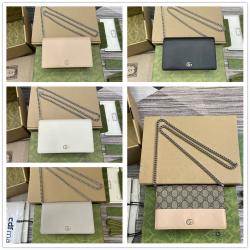 gucci韩国官网古驰 790060 GG Marmont系列链带钱包链条包
