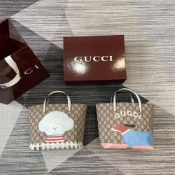 古驰官方网站GUCCI 410812 腊肠狗印花儿童购物袋