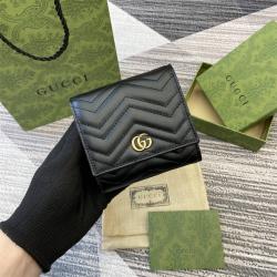 gucci中国官网首页古驰 598629 GG Marmont系列中号钱包