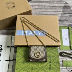 gucci官网价格古驰 725219 Blondie 帆布链条包卡包