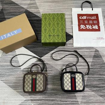 gucci法国官网古驰 772157 Ophidia系列GG迷你手提包盒子包