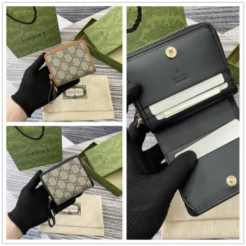 gucci中文官网古驰 819131 GG Emblem系列饰包带卡包零钱包