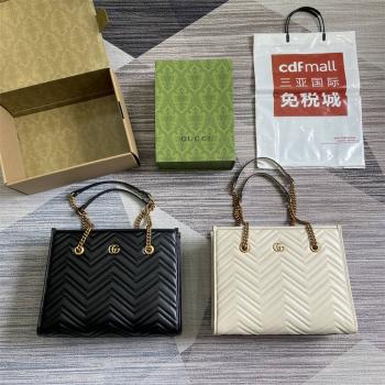 gucci旗舰店古驰 779724 GG Marmont系列绗缝大号托特包