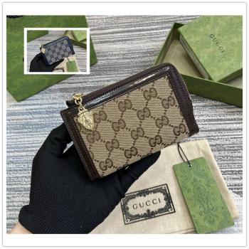 古驰旗舰店GUCCI 790036 Luce系列迷你拉链钱包790037