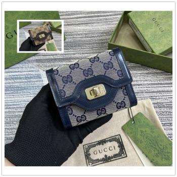 古驰官网旗舰店GUCCI 790035 Luce系列短款三折钱包