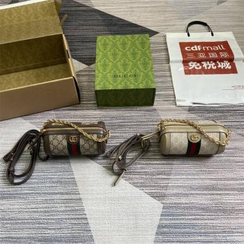 gucci香港官网古驰 795208 Ophidia系列迷你肩背包圆筒包