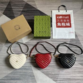 gucci包多少钱古驰 751628 联锁G迷你心形单肩包爱心包