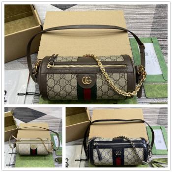 香港gucci官网古驰 795194 Ophidia系列小号肩背包圆筒包