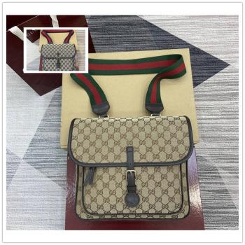 古驰官网中文官方网GUCCI 793823 儿童GG帆布邮差包