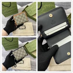 gucci中文官网古驰 819131 GG Emblem系列饰包带卡包零钱包