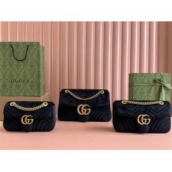 古驰包包GUCCI 446744/443497443496 GG Marmont系列链条包（丝绒）