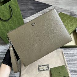澳洲gucci官网古驰 475317 GG Marmont系列手拿包（大象灰）